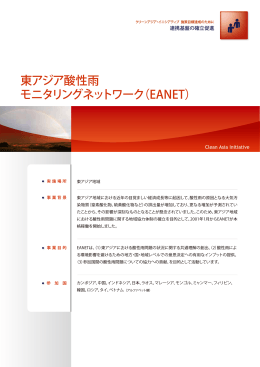 東アジア酸性雨 モニタリングネットワーク（EANET）