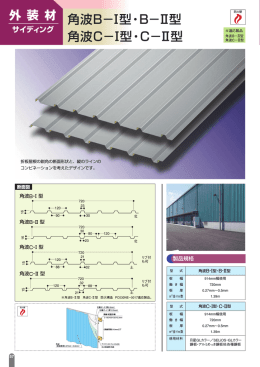 外 装 材 外 装 材 角波B−Ⅰ型・B−Ⅱ型 角波C−Ⅰ型・C−Ⅱ型