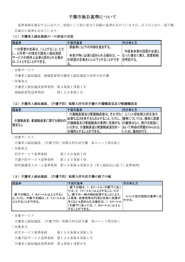 千葉市独自基準について