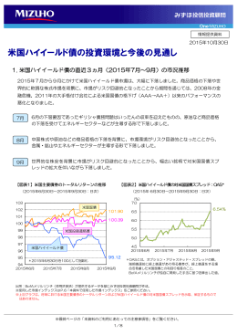 米国ハイイールド債の投資環境と今後の見通し
