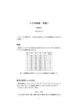 人工知能論 宿題3