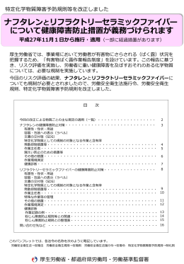 ナフタレンとリフラクトリーセラミックファイバー について健康