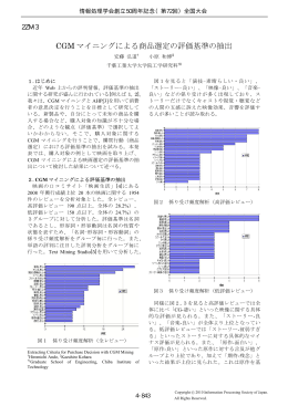 CGM マイニングによる商品選定の評価基準の抽出