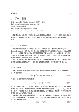 2 ゲージ理論