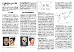 参考資料「古代遺跡の人々から探る日本人のルーツ」