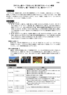 『ゆうちょ通り一丁目の人々』第 2 弾プロモーション概要