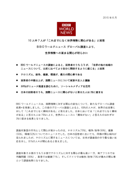 10 人中 7 人が「これまでになく世界情勢に関心がある」と回答 BBC