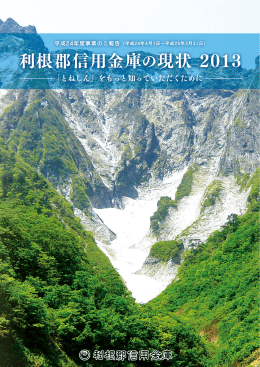 「利根郡信用金庫の現状2013」をまるごと一冊ダウンロード