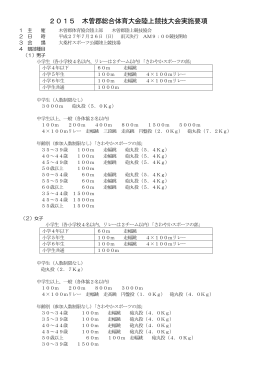 2015 木曽郡総合体育大会陸上競技大会実施要項