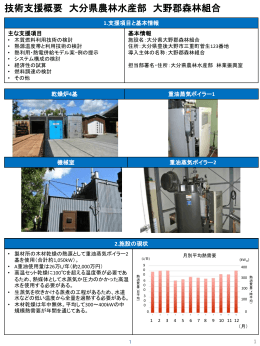 技術支援概要 大分県農林水産部 大野郡森林組合