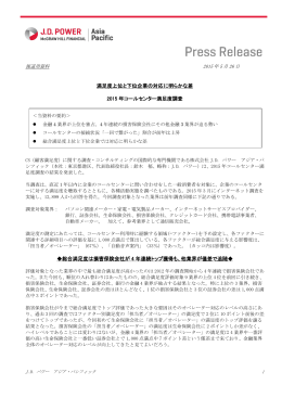 満足度上位と下位企業の対応に明らかな差 2015 年