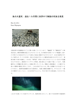 魚の大量死：過去1カ月間に世界中で無数の死魚を発見