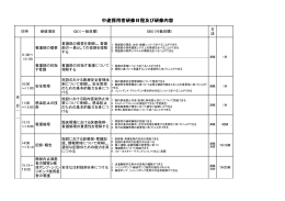 中途採用者研修日程及び研修内容