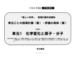 単元1 化学変化と原子・分子