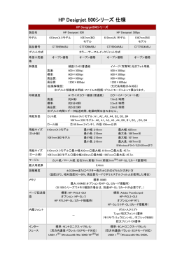 HP Designjet 500シリーズ 仕様