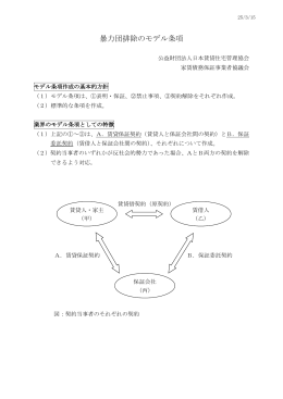 暴力団排除のモデル条項 - 公益財団法人日本賃貸住宅管理協会