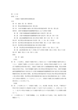 首都直下地震対策特別措置法案