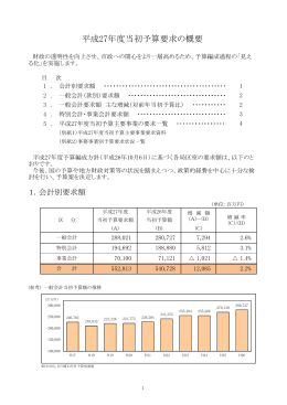 平成27年度当初予算要求の概要（PDF:220KB）