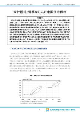 家計所得・債務からみた中国住宅価格