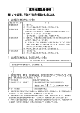 随時、メールで連絡し、学校HPでも内容を確認できるようにします。 1