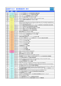 産総研TODAY 国別関連記事 欧州