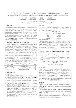 みちびき（QZS-1）精密軌道決定のための太陽輻射圧