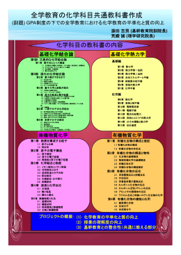 全学教育の化学科目共通教科書作成