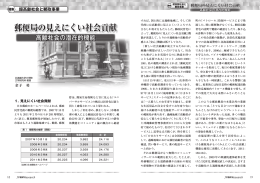 郵便局の見えにくい社会貢献
