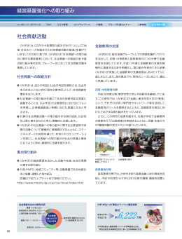 経営基盤強化への取り組み 社会貢献活動