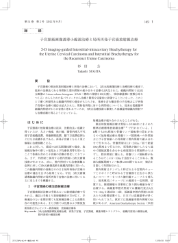 子宮頸癌画像誘導小線源治療と局所再発子宮癌放射線治療 3