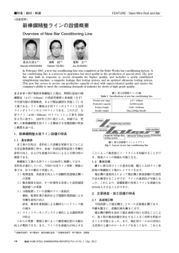 新棒鋼精整ラインの設備概要