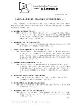 平成25年度開催展示会の実績調査
