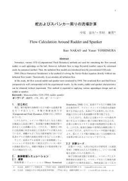 舵およびスパンカー周りの流場計算 Flow Calculation