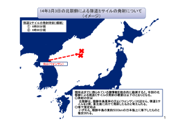 14年3月3日の北朝鮮による弾道ミサイルの発射について （イメージ）