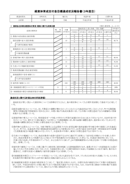 経営体育成交付金目標達成状況報告書（3年度目）