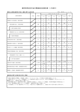 経営体育成交付金目標達成状況報告書（1年度目）
