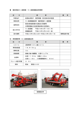 機体質量5t級重機・5t級重機搬送車