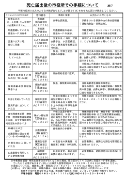 死亡届出後の市役所での手続について（PDF19KB）