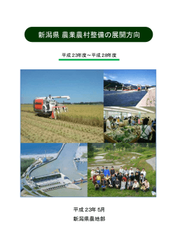 新潟県農業農村整備の展開方向 序章～第1章（PDF形式 700 キロバイト）