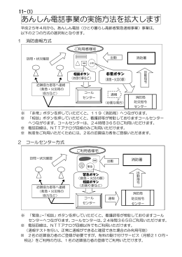 あんしん電話事業の実施方法を拡大します