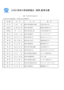平成27年度理事・監査役名簿はコチラ