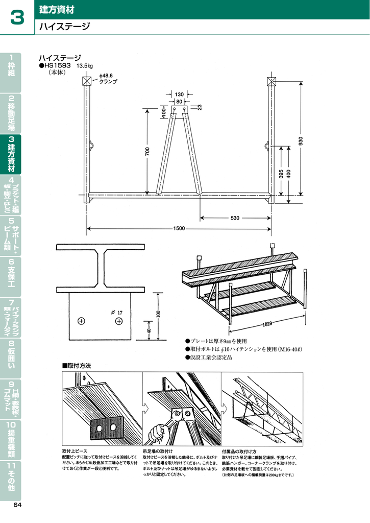 ハイステージ 建方資材