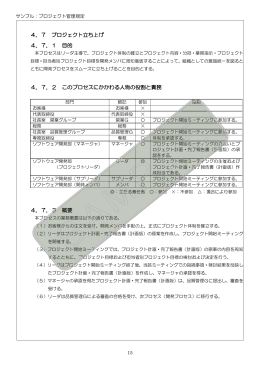 プロジェクト管理規定