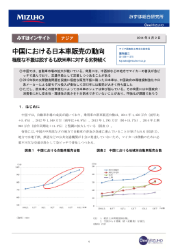 中国における日本車販売の動向
