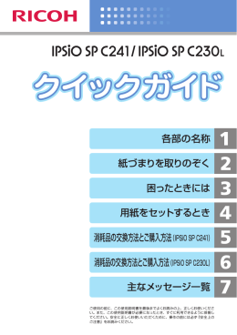各部の名称 紙づまりを取りのぞく 困ったときには 用紙をセットする
