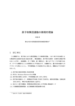 原子核集団運動の微視的理論