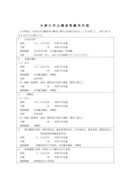 木 津 川 市 公 職 者 等 慶 弔 内 規