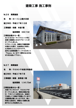 №27 商業施設 名 称：ウエルシア糸魚川寺島店 竣工年月：平成27年7