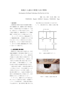後施工人通孔の修復工法の開発