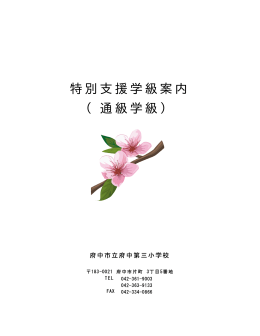 特別支援学級案内 （通級学級）